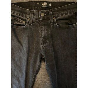 Hollister Epic Flex Jeans Mens 28x28* Black Straight Leg Denim Stretch Preppy‎